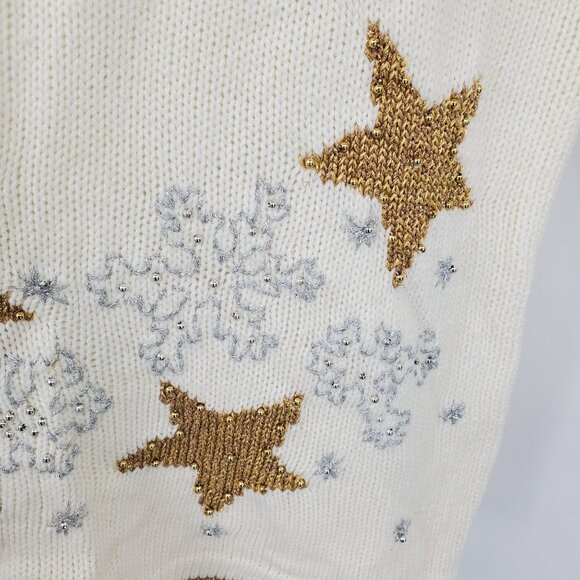 Vintage Dana Scott Embellished Christmas Ornament Holiday Glam Nostalgia Sweater - Picture 10 of 16